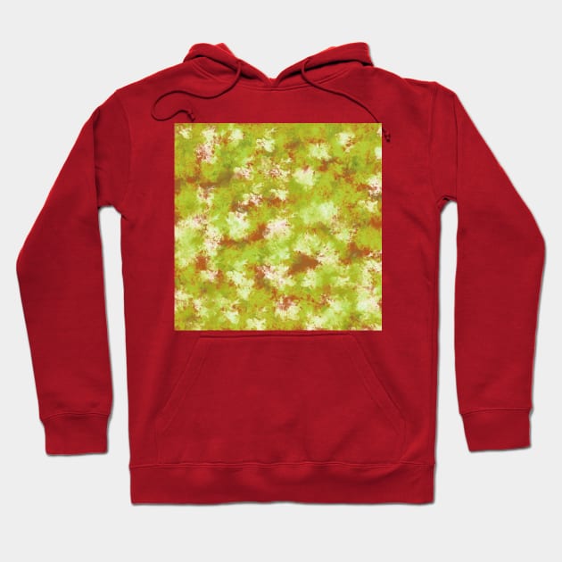 Sage Green and Maroon Floral Abstract Hoodie by Klssaginaw